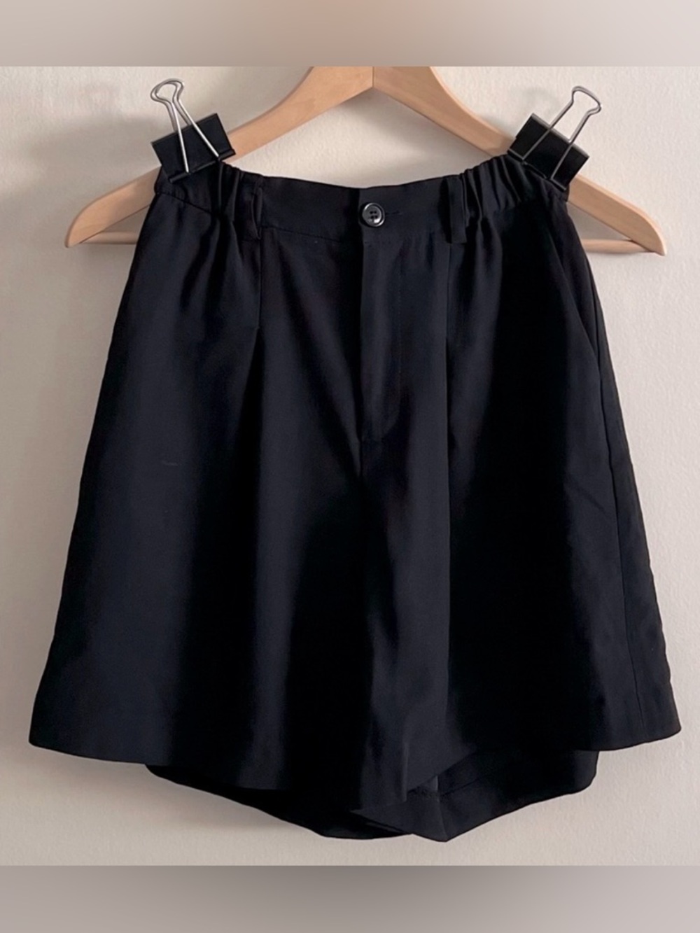 Open Edit Black High-Waisted Shorts